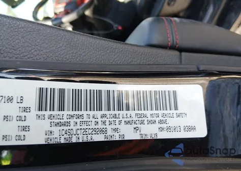 2014 Dodge Durango R/T z USA, uszkodzony, nr VIN 1C4SDJCT2EC292068